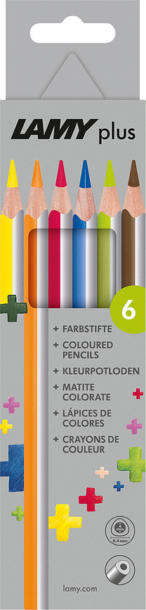 Lápices de colores Plus, 6 unidades