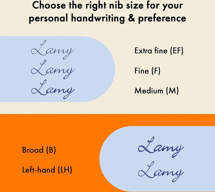 Pluma Estilográfica Al-star, punta M, azul y naranja