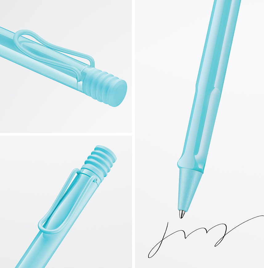 Safari Stylo roller, violet foncé, avec recharge bleue