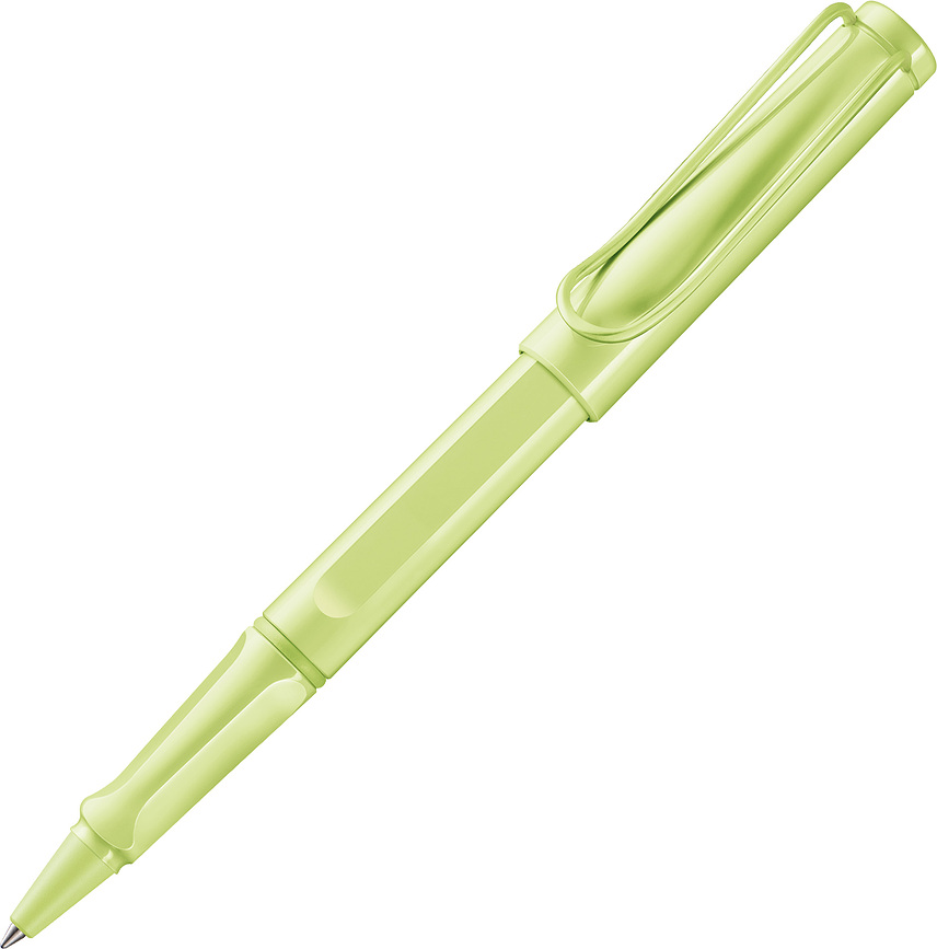 Safari Stylo Roller M, vert citron, avec recharge bleue