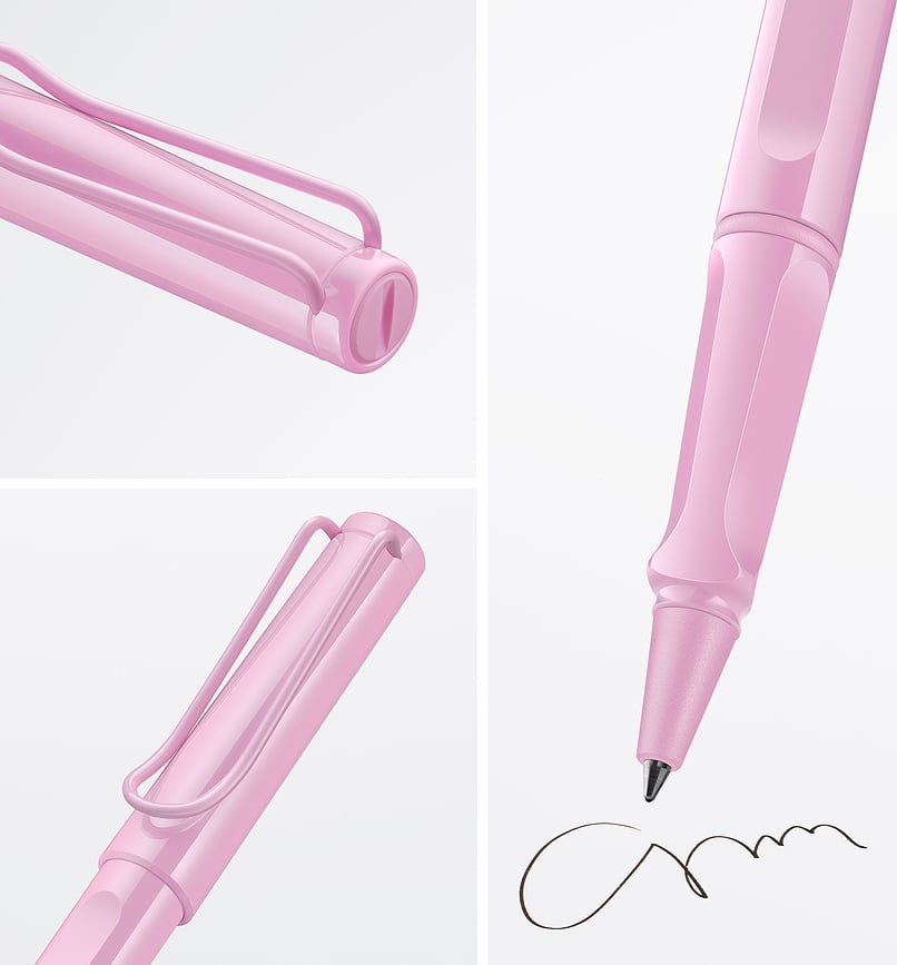 Safari Stylo Roller, pointe M, vert, avec recharge bleue