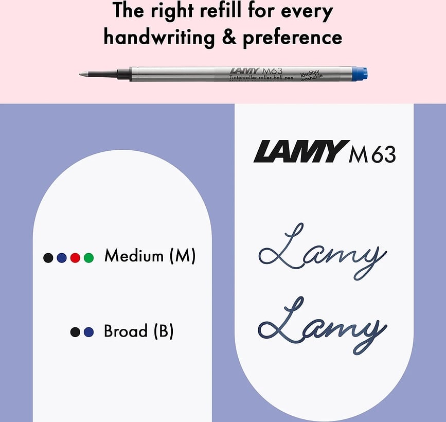 Safari Stylo Roller, pointe M, vert, avec recharge bleue