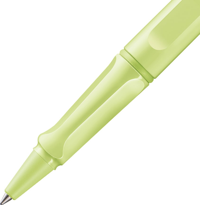 Safari Stylo Roller, pointe M, vert, avec recharge bleue