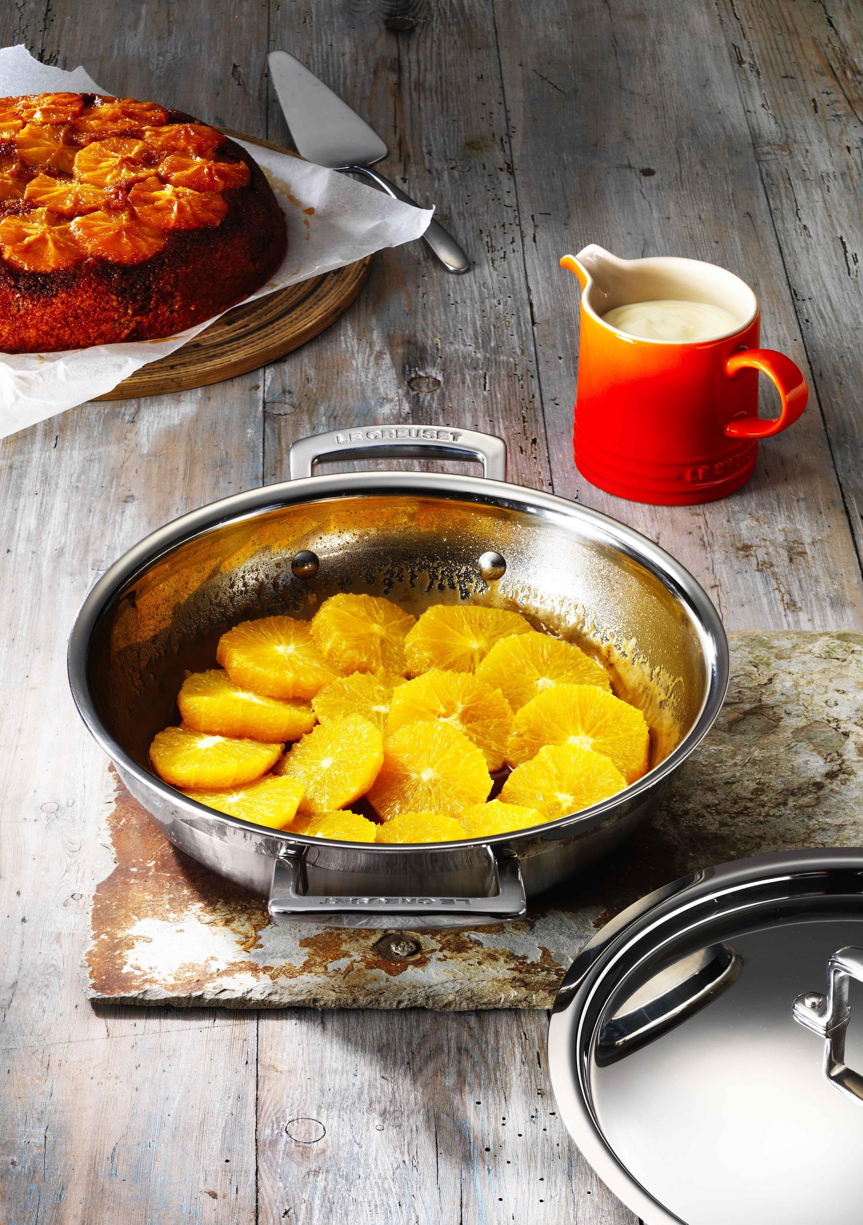 Le Creuset 3-Ply Stainless Steel Shallow Casserole Pan - Interismo Online  Shop Global