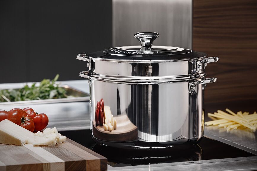 3-ply Plus Lonec s parnim vložkom in vložkom za testenine, 26 cm