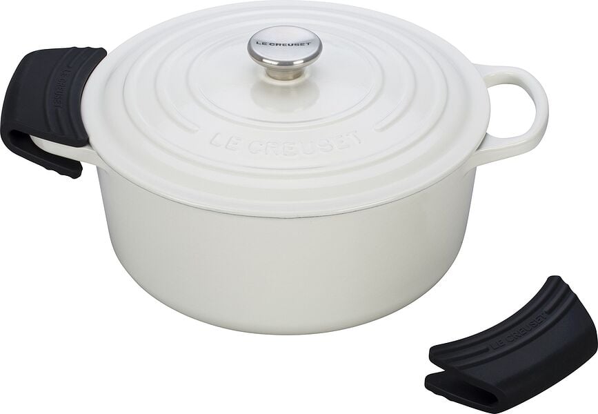 Manoplas de Cocina de silicona Le Creuset, blancas, 2 unidades