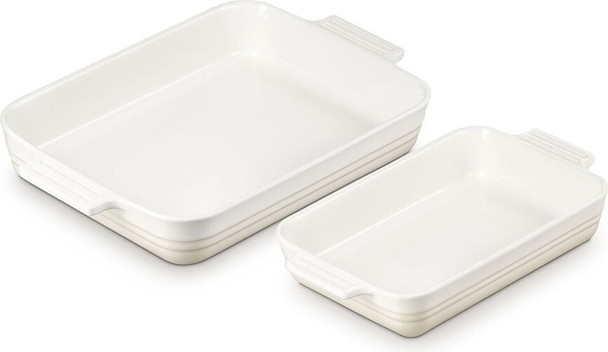 Bandejas para Horno Le Creuset, rectangulares, beige, 2 unidades
