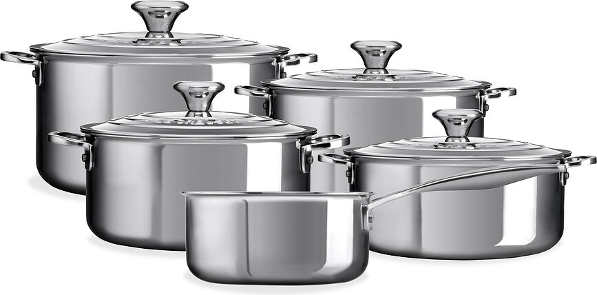 Batería de Cocina 3-ply Plus, Juego de 5 piezas