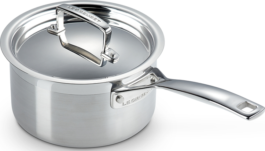 Batería de Cocina de triple capa, con olla, cazo y sartén, Set de 3 piezas