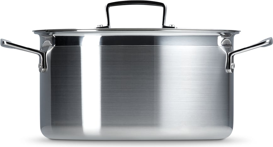 Batería de Cocina de triple capa, con olla, cazo y sartén, Set de 3 piezas