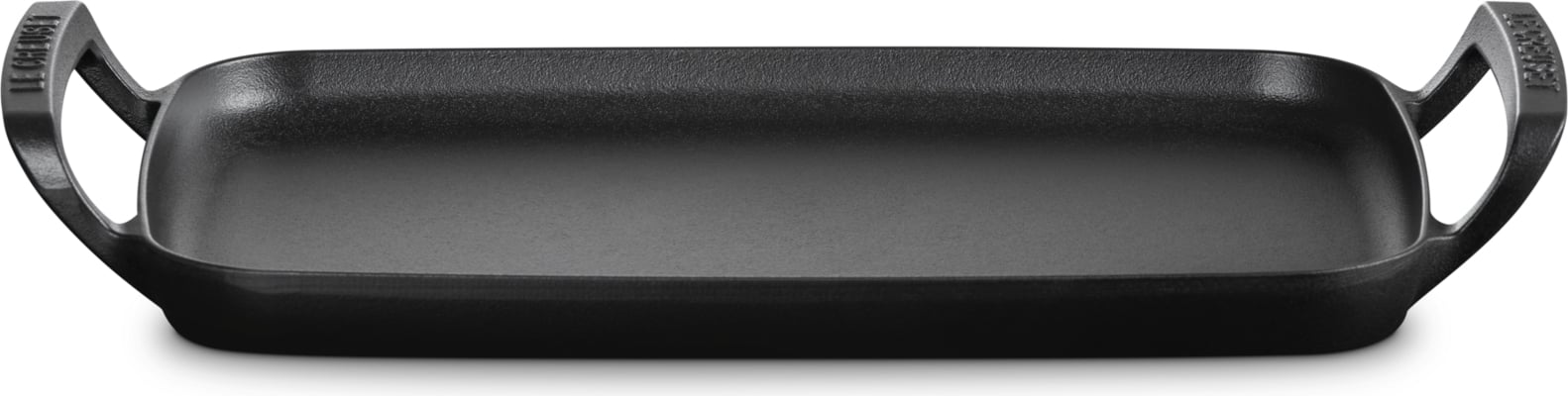 BBQ Outdoor Grill-Platte 48,8 cm rechteckig schwarz matt