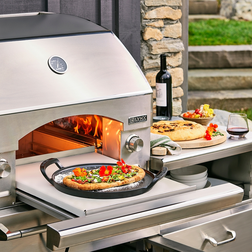 BBQ Outdoor Pekač za pico, 35 cm, črn mat