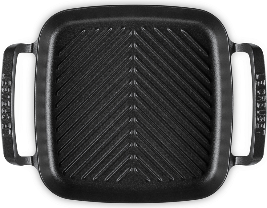 BBQ Outdoor Plaque de Grill carrée, 26 cm, noir mat