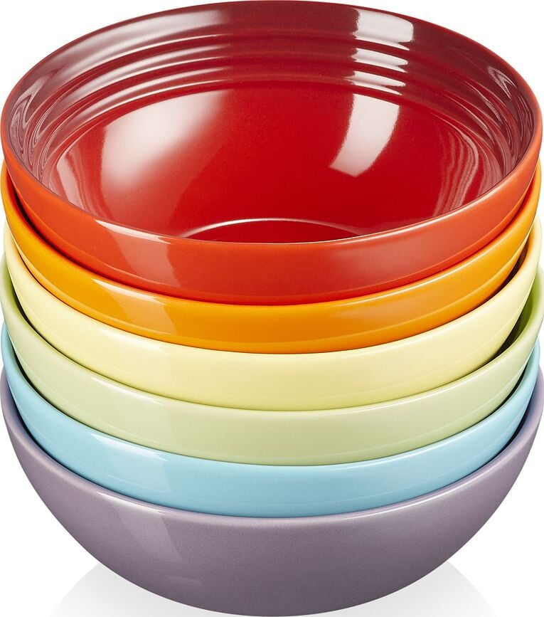 Bļodiņas Le Creuset Rainbow krāsainas 16 cm 6 gab.