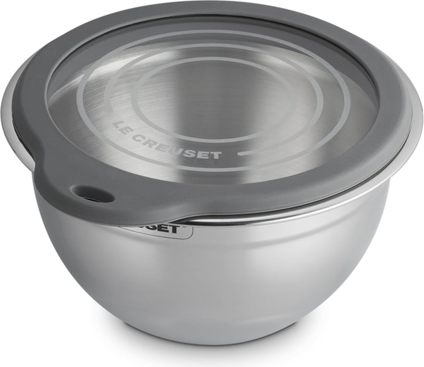 BBQ Outdoor Bol de service avec couvercle en verre, 27 cm, en acier