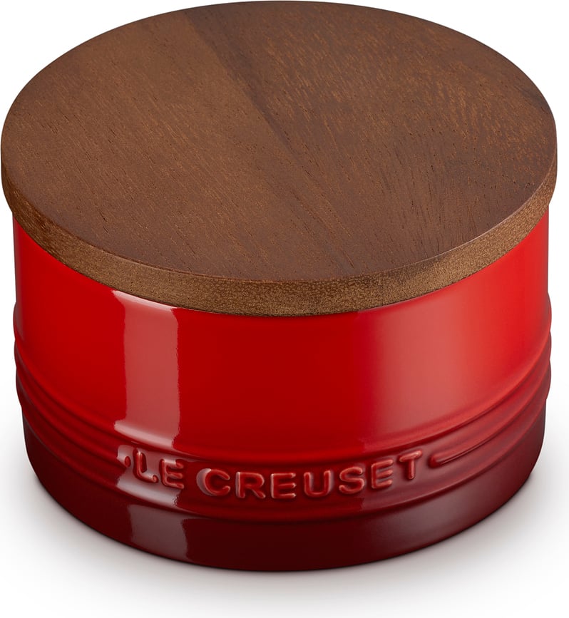 Bote de cocina con tapa de madera Le Creuset, 470 ml, gris