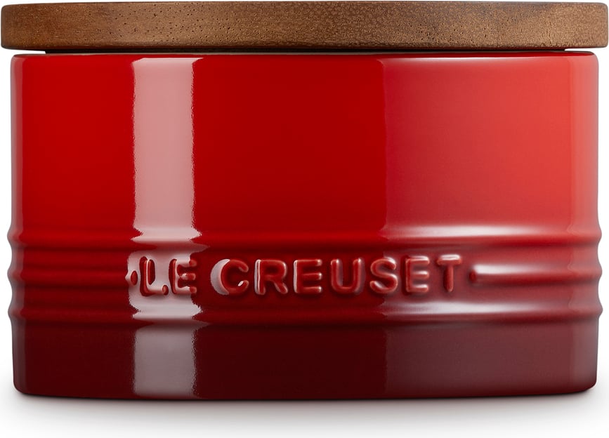 Bote de cocina con tapa de madera Le Creuset, 470 ml, gris