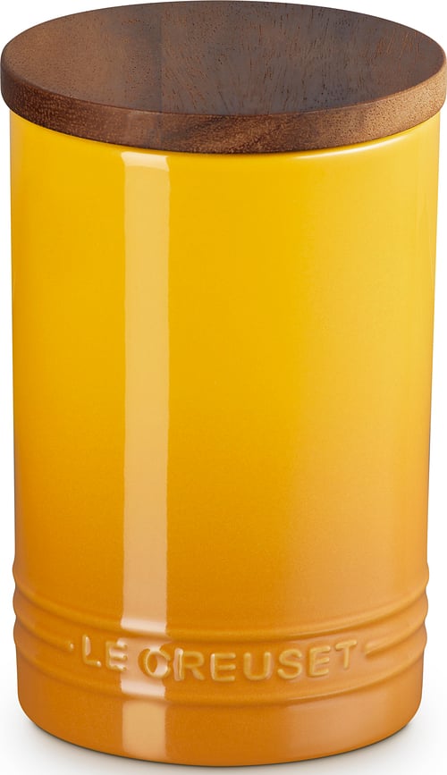 Bote de Cocina con tapa de madera Le Creuset, 770 ml, amarillo soleado