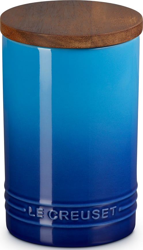 Bote de Cocina con tapa de madera Le Creuset, 770 ml, azul profundo
