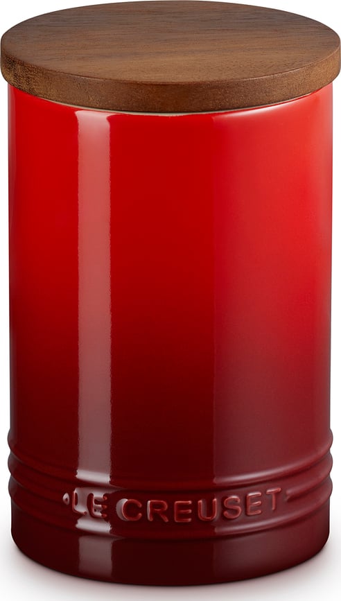 Bote de cocina con tapa de madera Le Creuset, 770 ml, cereza
