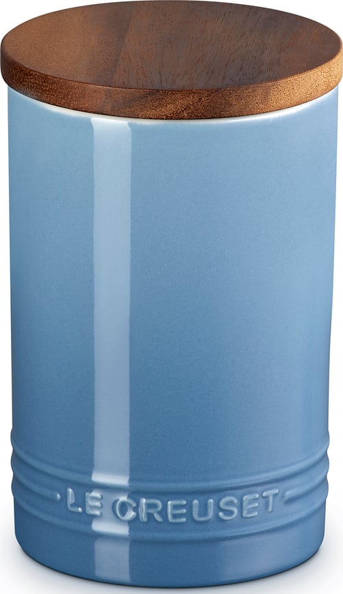 Bote de cocina con tapa de madera Le Creuset, 770 ml, chambray