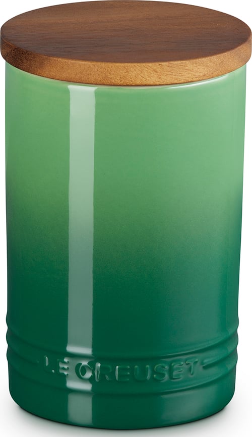 Bote de cocina con tapa de madera Le Creuset, 770 ml, verde bambú