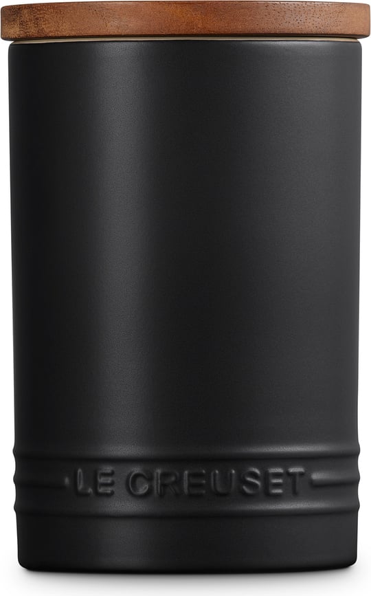 Bote de cocina con tapa de madera Le Creuset, 770 ml, beige