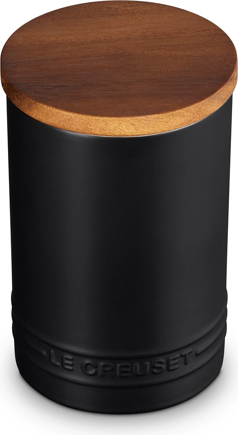 Bote de cocina con tapa de madera Le Creuset, 770 ml, beige