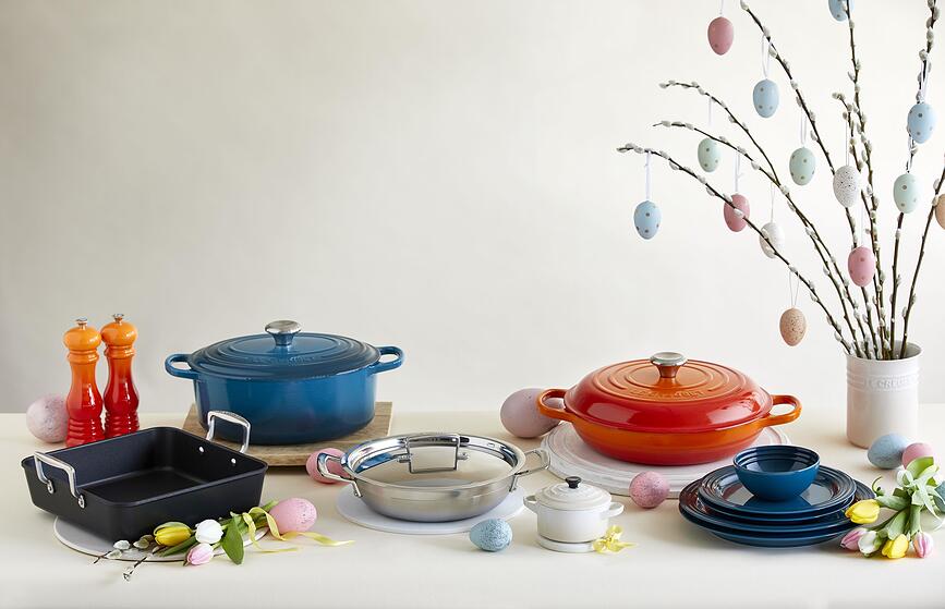 Olla baja Gourmet Signature, 30 cm, azul claro