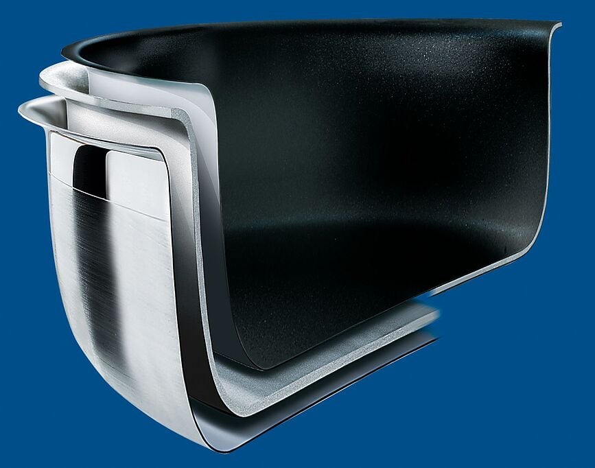 Cazo para leche de triple capa