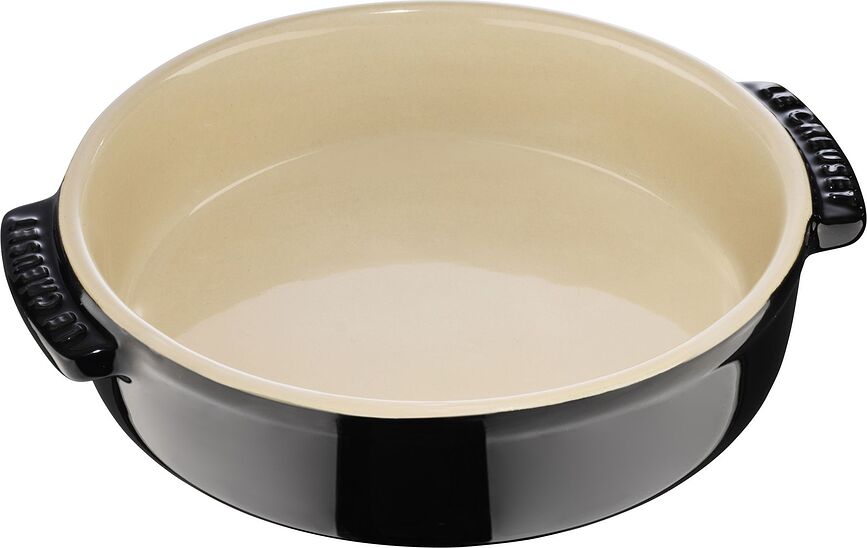 Чиния с разделения за сервиране на закуски Le Creuset 14 см черна