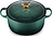 Cocotte Le Creuset Christmas, 24 cm, verde botella