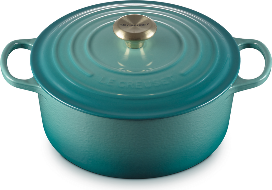 Cocotte Signature 26 cm, bleu riviera