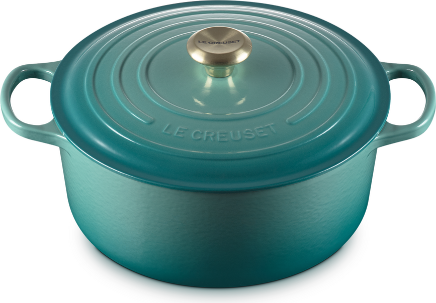 Cocotte Signature 28 cm, bleu riviera