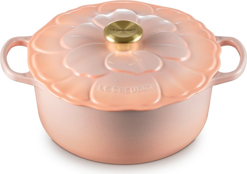 Cocotte Signature Petal 26 cm, pêche