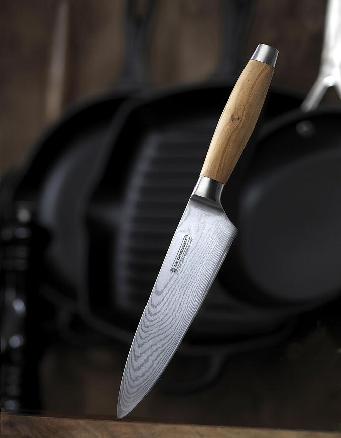 Cuchillo de Chef Le Creuset, mango de madera, 20 cm