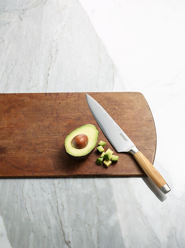 Cuchillo de Chef Le Creuset, mango de madera, 20 cm