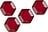 Cuencos hexagonales Le Creuset, 9,5 cm, rojo cereza, Pack de 4