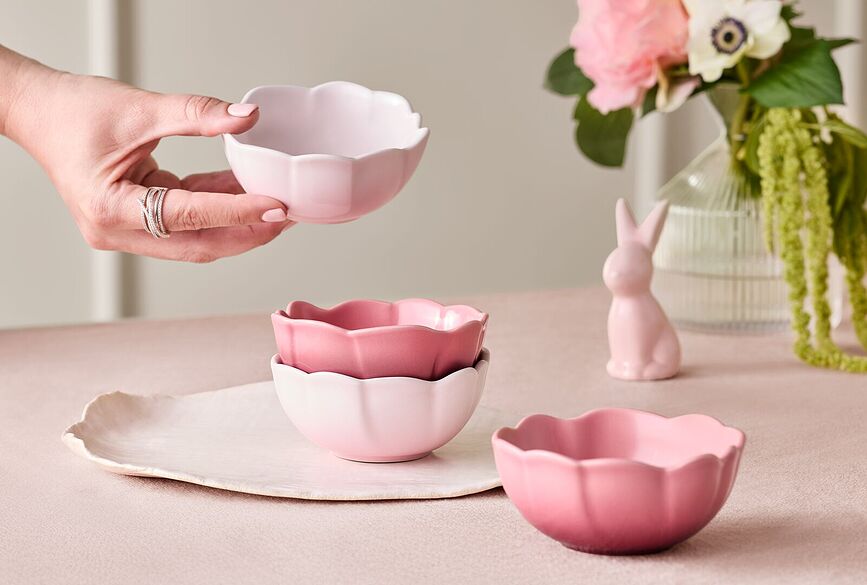 Cuencos Le Creuset Petal 160 ml, tonos de rosa, 4 unidades