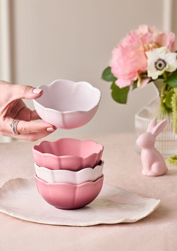 Cuencos Le Creuset Petal 160 ml, tonos de rosa, 4 unidades