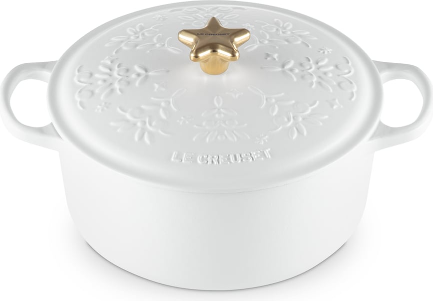 Dampgryde Le Creuset Christmas 24 cm hvid