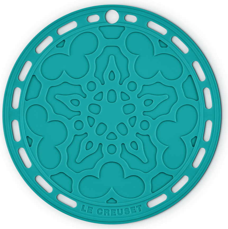 Dessous de plat Le Creuset avec motif, 20 cm, bleu riviera