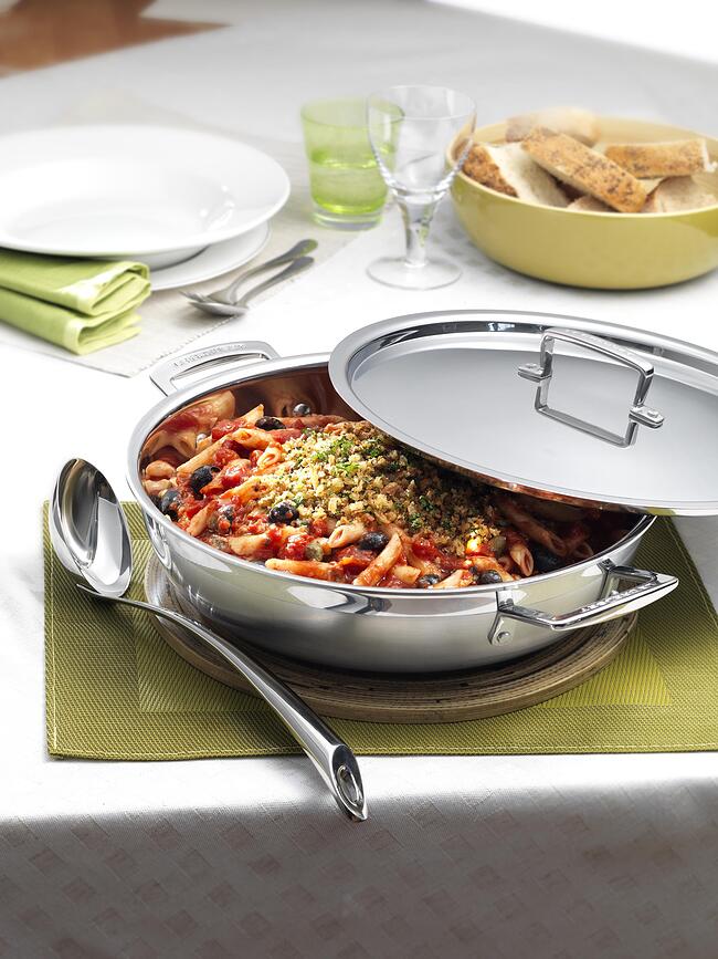 Faitout triple épaisseur avec anses, 30 cm