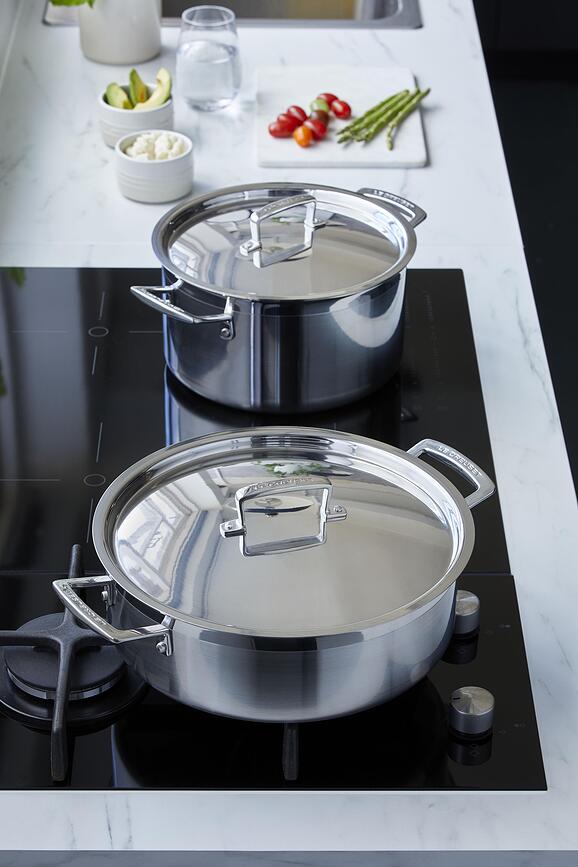 Faitout triple épaisseur avec anses, 30 cm