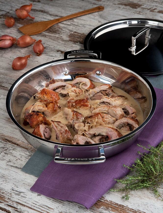 Faitout triple épaisseur avec anses, 30 cm