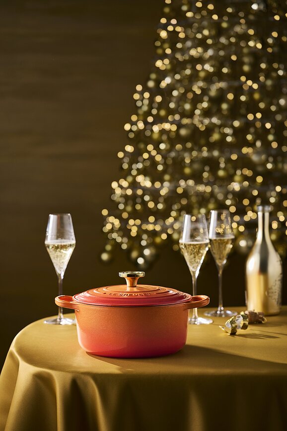 Flamme Dorée Cocotte 24 cm, orange flammé