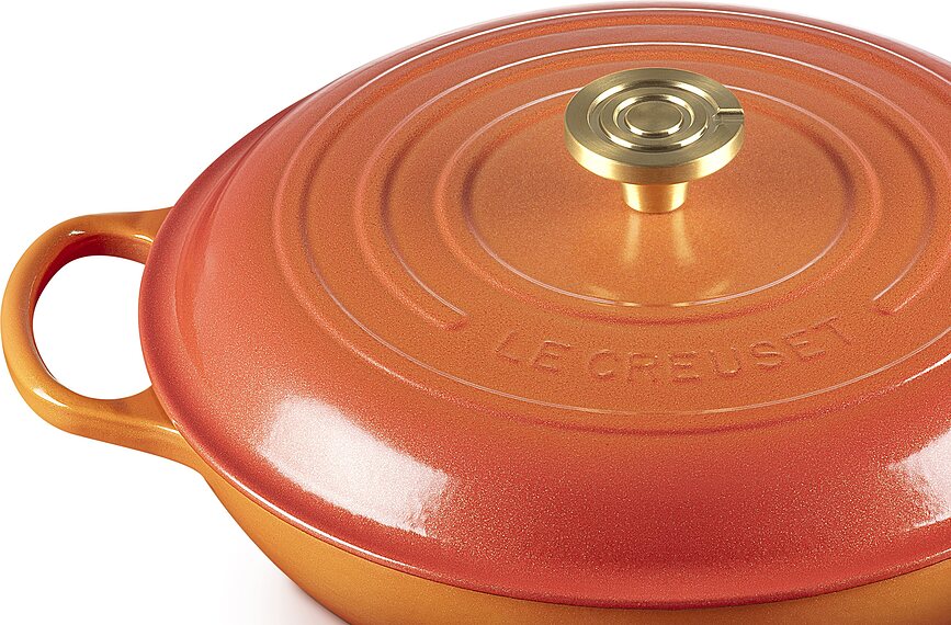 Flamme Dorée Gourmet Faitout, 30 cm, orange flamboyant