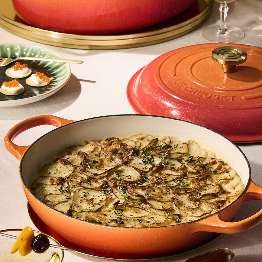 Flamme Dorée Gourmet Κατσαρόλα, 30 cm, πορτοκαλί φλόγας