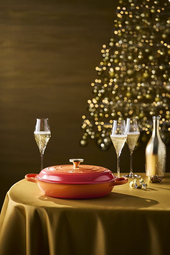 Flamme Dorée Gourmet Κατσαρόλα, 30 cm, πορτοκαλί φλόγας