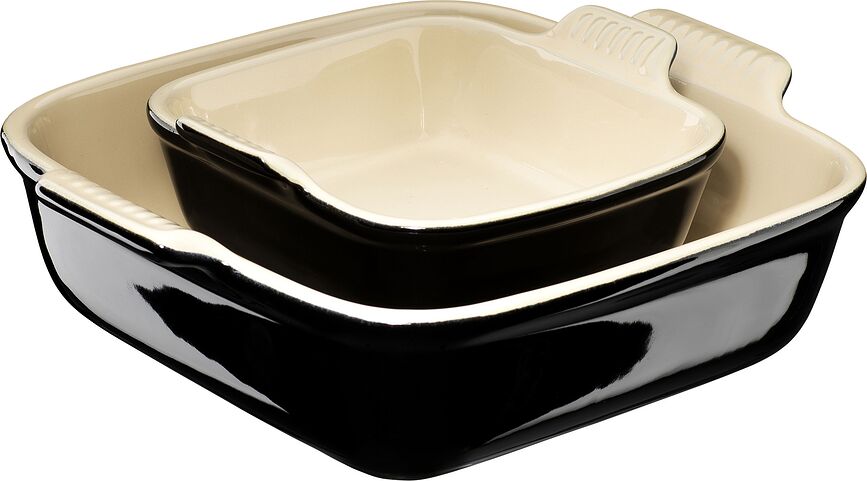 Форми для випікання Le Creuset квадратні 13 + 20 см, чорні, 2 шт.